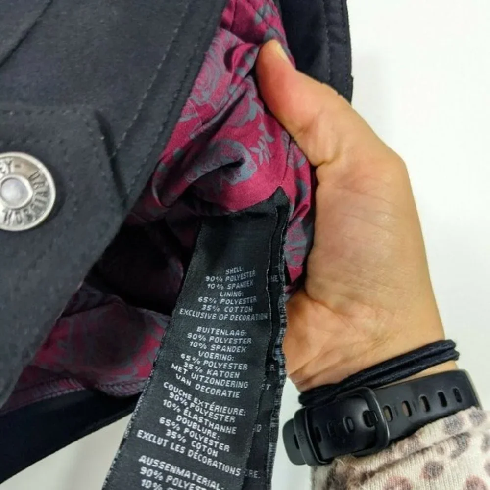 HARLEY DAVIDSON Women's Black Logo Asymmetrical Motorcycle Vest XS - Picture 5 of 8